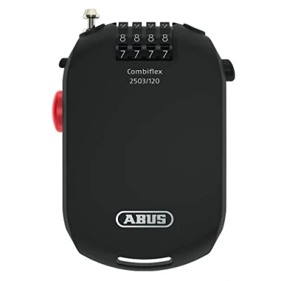 Immagine di lucchetto speciale ABUS Combiflex 2503/120 Adatto come per bagagli, sci, caschi Cavo in acciaio da 120 cm con codice a combinazione Nero