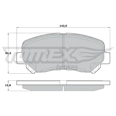 Immagine di TOMEX brakes TX 17 25 Kit pastiglie freno Assale anteriore MAZDA: CX 5 I, II