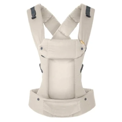 Immagine di Beco Gemini Porta Bebè Neonato Marsupio Ergonomico 100% Cotone Zaino &amp; Bambino Con Seduta Regolabile Fascia Elastica da 3 a 16 kg (Ecru)