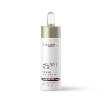 Immagine di Bottega Verde, Ialuron plus Siero viso ad alta efficacia, antirughe, effetto filler*, con acido Ialuronico concentrato (30 ml) pelli normali o secche