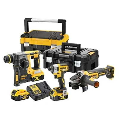 Immagine di Dewalt DCK305P3T Kit 3 Strumenti 18V DCH273+DCF887+DCG405+DCB184x3+incarc+TSTAK I&amp;II