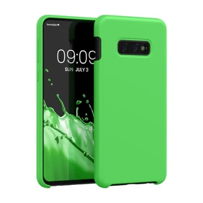 Immagine di kwmobile Cover per Samsung Galaxy S10e Custodia Back Case Smartphone in Silicone TPU Protezione Gommata verde lime