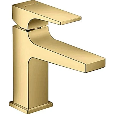 Immagine di hansgrohe Metropol Miscelatore monocomando lavabo 100 con maniglia a leva e push open, oro lucido, 32500990