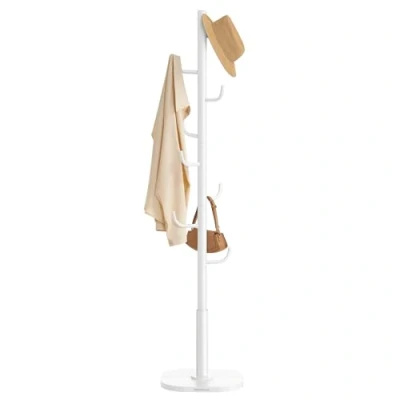 Immagine di SONGMICS HOME Attaccapanni da Terra a Forma di Cactus, Appendiabiti, 8 Ganci Curvi verso l&#039;Alto, Altezza 175,3 cm, per Abiti Cappelli Borse, Bianco Nuvola RCR039W01