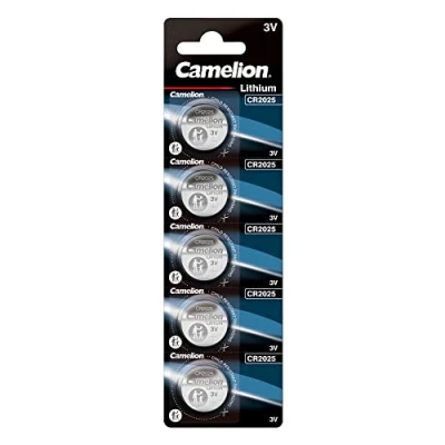 Immagine di Camelion CR 2025 Pile a bottone al litio, 3 V, 5 pezzi
