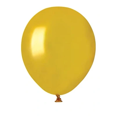 Immagine di Busta 100 palloncini perlati in lattice naturale Premium Quality A50 (Ø 13cm / 5&quot;), oro perlato