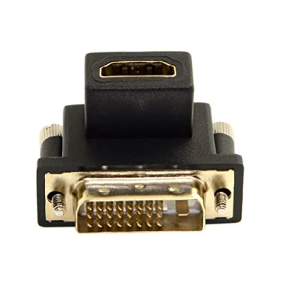 Immagine di chenyang adattatore DVI a HDMI, Maschio HDMI Femmina per computer, HDTV e scheda grafica Angolato di 90 gradi verso il basso Nero