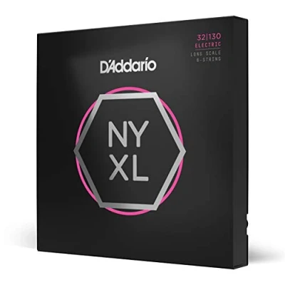 Immagine di D&#039;Addario NYXL32130 Corde avvolte in nickel per basso a 6 corde, scalatura leggera normale, 32 130, scala lunga