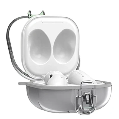 Immagine di GIOPUEY Rigida Cover Compatibile con Samsung Galaxy Buds FE/Buds Pro/Buds Live/Buds 2/Buds 2 Pro, Clear PC Custodia, Non ingiallente Case trasparente