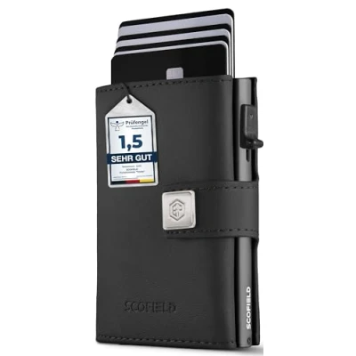 Immagine di SF SCOFIELD Trinity Wallet I Pop Up Custodia per carte di credito da uomo con portamonete 10 a 12 credito, protezione RFID, portafogli Mit Münzfach, Moderno
