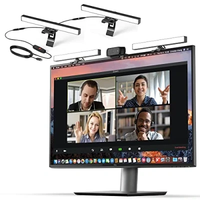 Immagine di HumanCentric illuminazione per videoconferenze luce webcam streaming, monitor LED e laptop videoconferenze, zoom computer, 2 unità