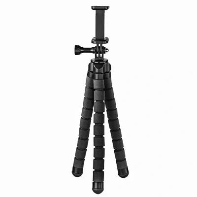 Immagine di Hama Treppiede 1/4 pollice Altezza operativa=9 26 cm Nero per smartphone e GoPro