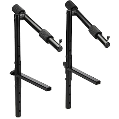 Immagine di K&amp;M 18953 ripiano pieghevole per Stagepiano bianco, in acciaio altezza variabile da 60 a 100 cm