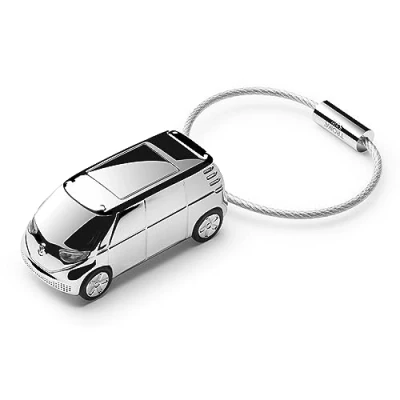 Immagine di Volkswagen 1T3087010 Portachiavi VW ID.Buzz con ciondolo a forma di bus, torcia, argento, taglia unica, Moderno