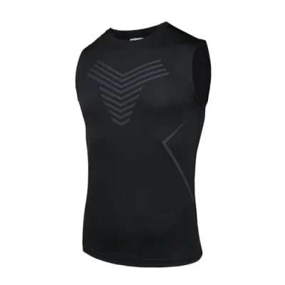 Immagine di AMZSPORT Canotta Compressione da Uomo Sport Senza Maniche Base Layer Asciugatura Rapida Top Nero XXL
