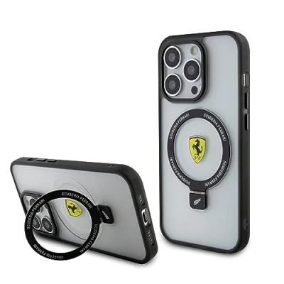 Immagine di CG MOBILE Ferrari Magfit Custodia con supporto ad anello per iPhone 15 Pro, trasparente