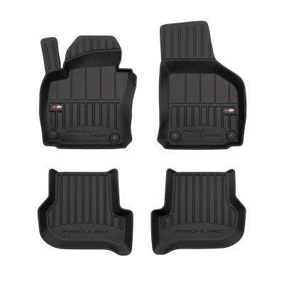 Immagine di FROGUM 3D407145 Set tappetino Gomma anteriore e posteriore 4 nero Su misura VOLKSWAGEN: Golf 6, SKODA: Octavia 2 Combi