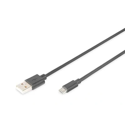 Immagine di DIGITUS Cavo di collegamento USB 2.0 1,8 m da a (M) Micro B 480 Mbit/s Nero