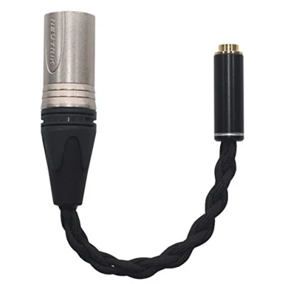 Immagine di XL4 4 HiFi a poli XLR bilanciato maschio femmina equilibrata cavo 4.4 mm, adattatore audio per cuffie.