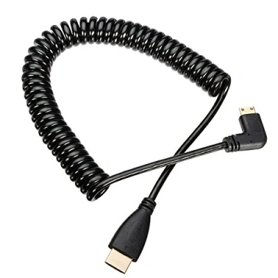 Immagine di chenyang CY 90 gradi ad angolo sinistro Tipo Mini HDMI maschio a molla elastica CAVO 1,2 m