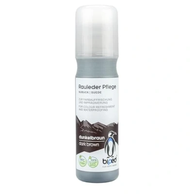 Immagine di biped trattamento pelle scamosciata ravvivare il colore e impregnare velluto nabuk stick con applicatore spugna 75 ml z2790(marrone scuro)