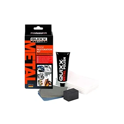 Immagine di Quixx Kit di restauro in Metallo per superfici Metalliche Lucide e opache, rimuove Graffi, ruggine segni Usura