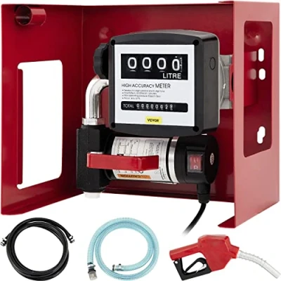 Immagine di VEVOR Pompa di Trasferimento 40L/min Diesel Elettrica Contatore Litri 2800rpm Automatica 220V Olio Inverso Autoadescante