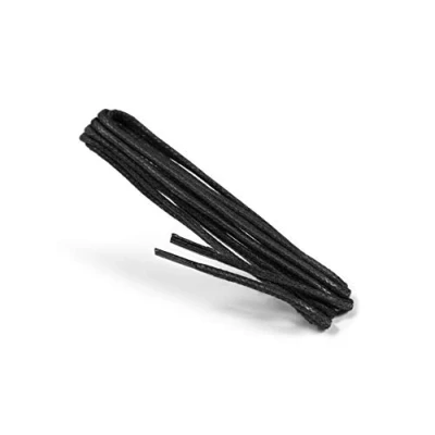 Immagine di Kaps Lacci Tondi Cerati, per Scarpe Rotondi 100% in Cotone di Qualità, Diametro 2 mm, Calzature Casual e Alla Moda, made Europe, 1 Paio (75 cm 29 inch 4 5 paia occhielli/91 Nero)