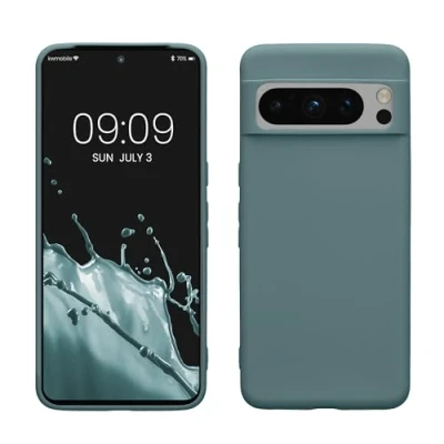 Immagine di kwmobile Custodia Compatibile con Google Pixel 8 Pro Cover Back Case per Smartphone in Silicone TPU Protezione Gommata artic night