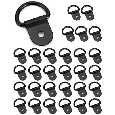 Immagine di QWORK® 30 Pzs D Anello di Ancoraggio, Ganci Ancoraggio in Ferro per Sicurezza dei Carichi Auto Camion Barche e Rimorchi