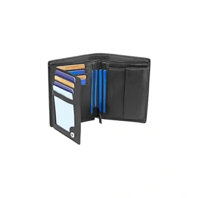 Immagine di TRAVANDO Portafoglio Uomo Chicago con protezione RFID Porta Carte di Credito Portamonete in formato Verticale (Nero)