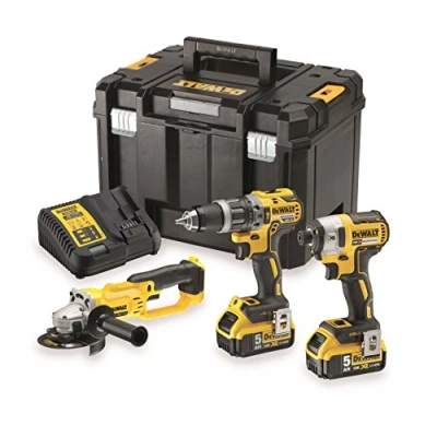 Immagine di DEWALT DCK383P2T QW Kit Di 3 Strumenti 18 V, Trapano Avvitatore Compatto, A Urti E Meuleuses