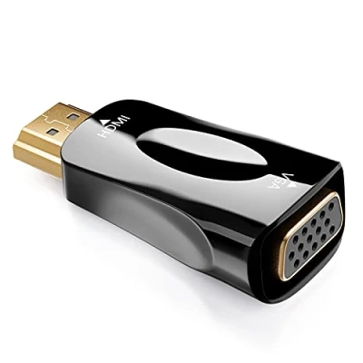 Immagine di deleyCON Adattatore da HDMI a VGA Cavo Maschio Femmina Contatti Placcati in oro per TV Proiettore Computer Laptop Notebook