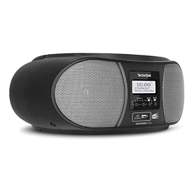 Immagine di TechniSat DIGITRADIO 1990 Radio CD DAB+, FM AUX, Bluetooth, CD, USB Funzione di carica della batteria , allarme Nero