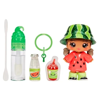 Immagine di YUMMILAND Lipgloss Doll Maya Watermelon Bambola profumata con kit di lucidalabbra fai da te Età 4+