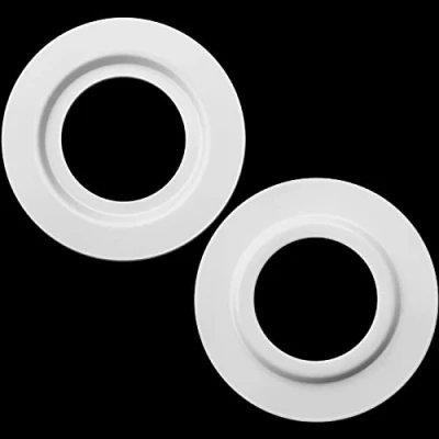 Immagine di Anello di Riduzione Lampada in Metallo Bianco dell&#039;Ombra per ES/E27 To BC/B22 Convertitore dell&#039;Adattatore Rondella del Paralume della Luce Piastra (2)