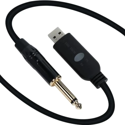 Immagine di DSD TECH SH AU20B Cavo audio da USB a 6,35 mm, supporta 96 Khz 24 bit