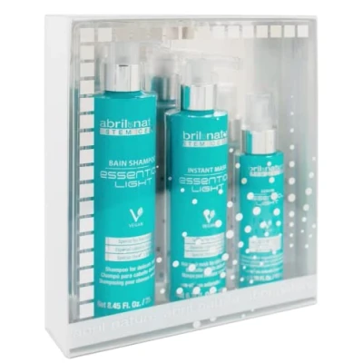 Immagine di abril et nature Set di Cura Capillare Effetto Volume Essential Light per Capelli Sottili, Delicati e/o Colorati Pack Shampoo, Maschera e Siero Ossigena Ringiovanisce 550 ml