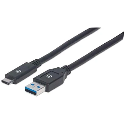 Immagine di Manhattan Cavo USB 3.2 Gen1 (USB 3.0) Spina A, C® 3.00 m Nero 354981