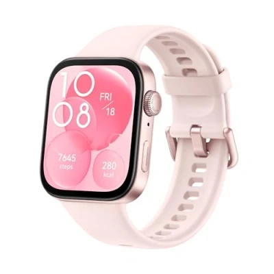Immagine di HUAWEI WATCH FIT 3, Display AMOLED da 1.82&quot;, Design ultra sottile, Monitoraggio completo del fitness, salute 24h, Compatibilità con iOS e Android, Chiamate Bluetooth, Rosa (Pink)
