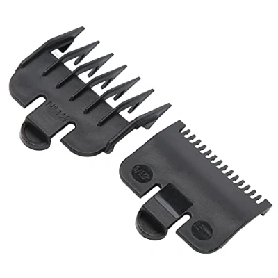 Immagine di Clipper Guards Guide di taglio, pettini guida per tagliacapelli Design umanizzato Barber Shop(Nero)