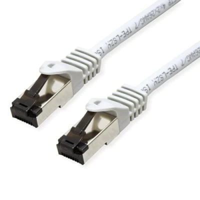 Immagine di Value 21.99.1801 RJ45 cavo di rete, patch CAT 8.1 S/FTP 1.00 m Grigio doppia schermatura, Privo alogeni, Ritardante fiamma 1 pz.