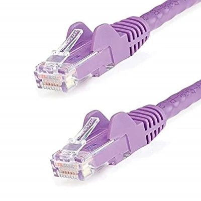 Immagine di Startech.Com Cavo di Rete Cat 6, Patch Ethernet Rj45 UTP Viola da 2 M Antigroviglio, Gigabit Categoria 6 Maschio