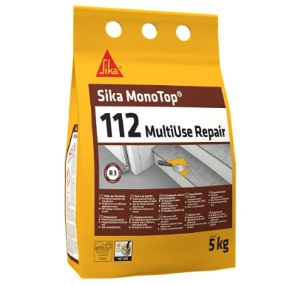 Immagine di Sika Monotop 112 Multiuse Repair Mortaio di riparazione e ragréage (Mortaio R4 fibré) 5 kg