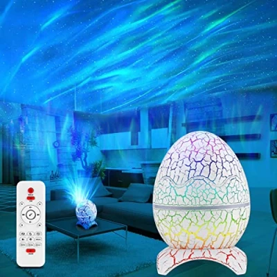 Immagine di Proiettore a LED con cielo stellato, Galaxy altoparlante Bluetooth, luce notturna polare telecomando, 19 rumore bianco, effetti aurora, temporizzazione e stelle per bambini adulti