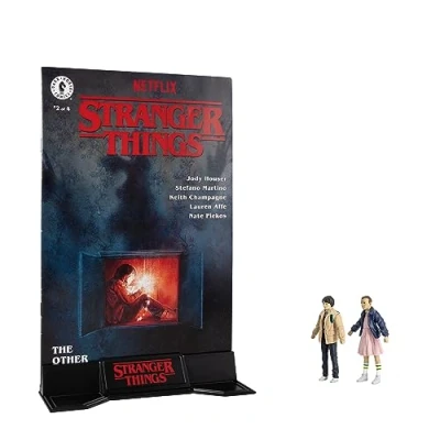 Immagine di McFarlane Stranger Things Page Punchers Confezione da 2 action figure di Eleven e Mike Wheeler 7,6 cm con fumetto Supernatural Adventures in Hawkins, Indiana