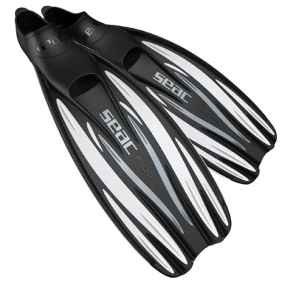 Immagine di SEAC F 100 PRO Pinne da Subacquea Ultra Leggere a Scarpetta Chiusa, per Immersioni e Snorkeling Unisex Adulto Bianco 40/41 EU