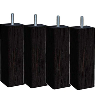 Immagine di Margot Douceur scandinavo Quadrato Set di 4 Piedi Rete Legno 6 x 20 cm, Legno, wengé, cm