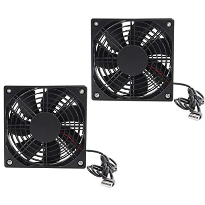 Immagine di Silenzioso, Doppia Ventola USB da 120 Mm, per Raffreddare i Radiatori del Case Computer PC Fai Te, Raffreddamento Cabinet Computer, 5 V X 25 Mm (Confezione