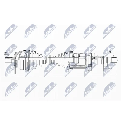 Immagine di NTY NPW VV 029 Albero motore / Semiasse Assale anteriore Dx 987